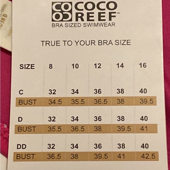 Size 12-14 36D-38D COCO REEF Barbiecore Bikini top Metallic Bronze large NWT New - Picture 4 of 13